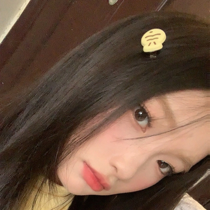 零界 鲷鱼烧圆润趣味可爱呆萌多巴胺少女日常立体 亚克力 发夹 女款 白色