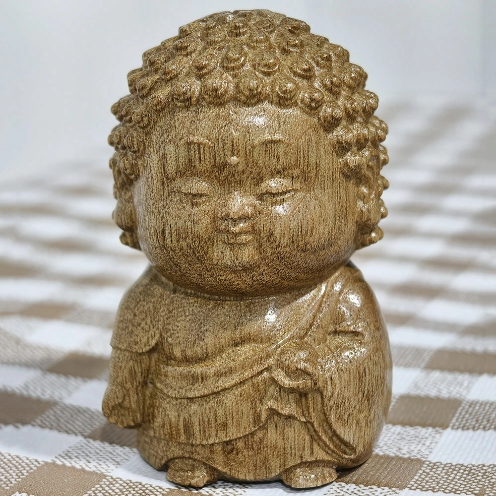 仙作美 金丝楠小叶桢楠枯木老料实木雕刻如来佛 楠木 摆件 男女同款情侣款