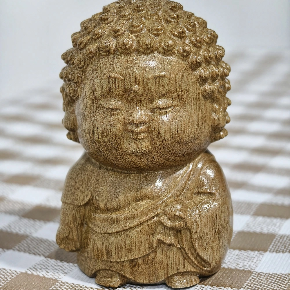 仙作美 金丝楠小叶桢楠枯木老料实木雕刻如来佛 楠木 摆件 男女同款情侣款