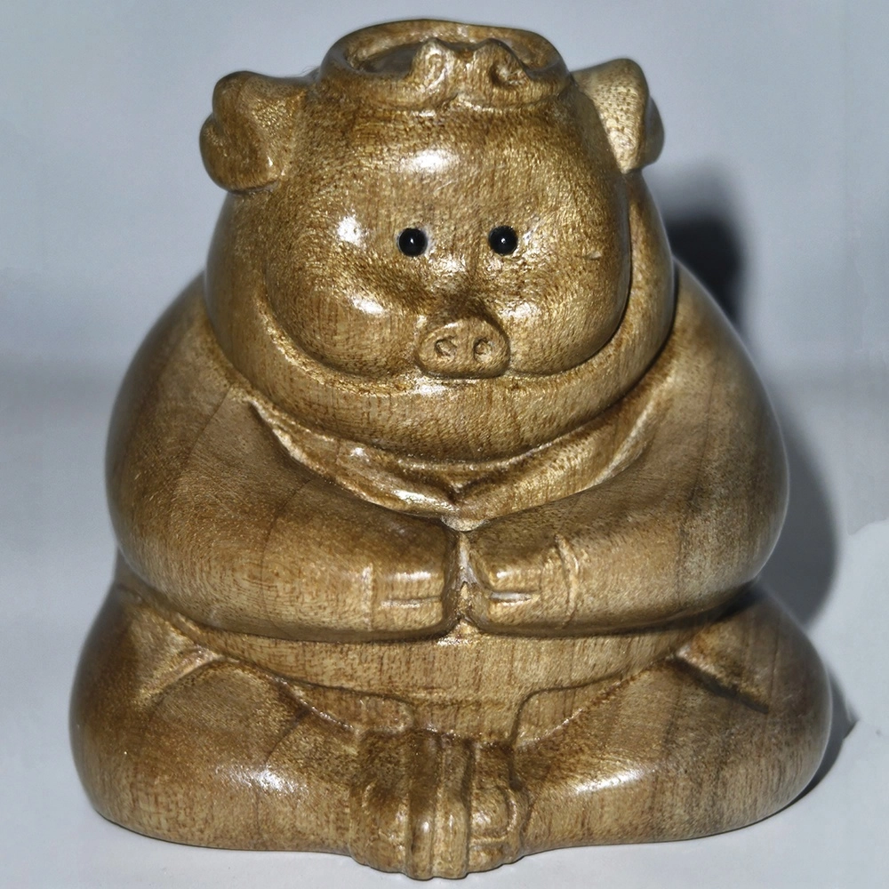 仙作美 （猪八戒）金丝楠小叶桢楠枯木实木雕刻 楠木 木作摆件 男女同款情侣款