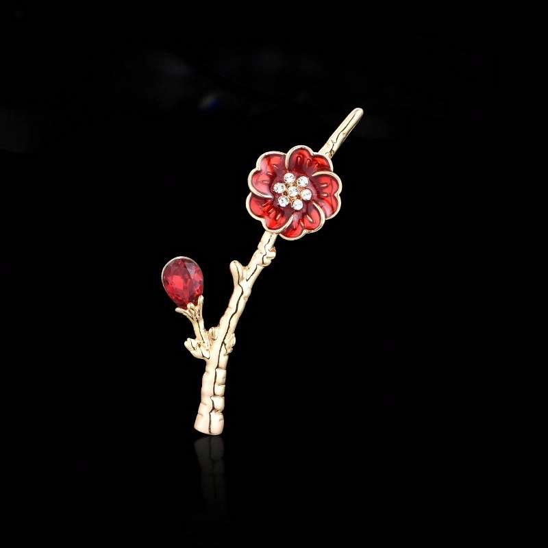 兰盈 梅花优雅高级轻奢小众 水晶合金 胸针 女款