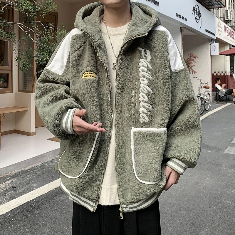 极限涡轮 美式高街风大码宽松毛绒加厚舒适保暖个性休闲百搭棉服 男女同款