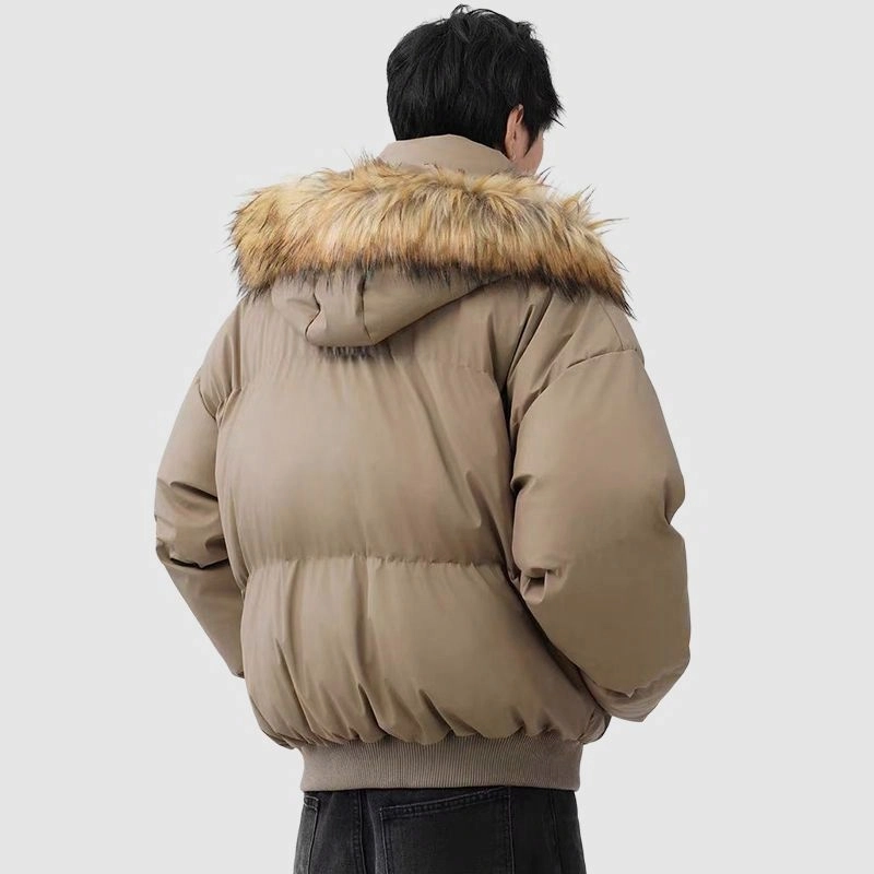 极限涡轮 座山雕可拆卸面包服宽松纯色保暖痞帅派克棉服 男女同款