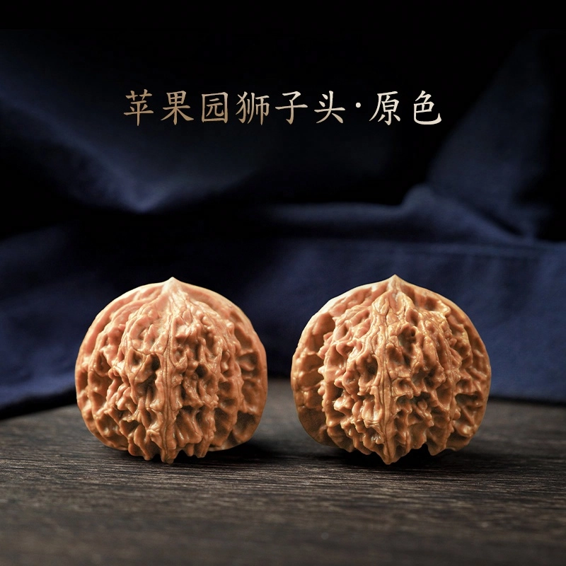 芳缘小傅 精品苹果园狮子头麒麟官帽四座楼好运 文玩核桃 把件 男女同款情侣款