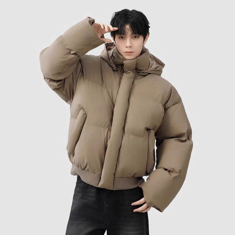 极限涡轮 座山雕可拆卸面包服宽松纯色保暖痞帅派克棉服 男女同款