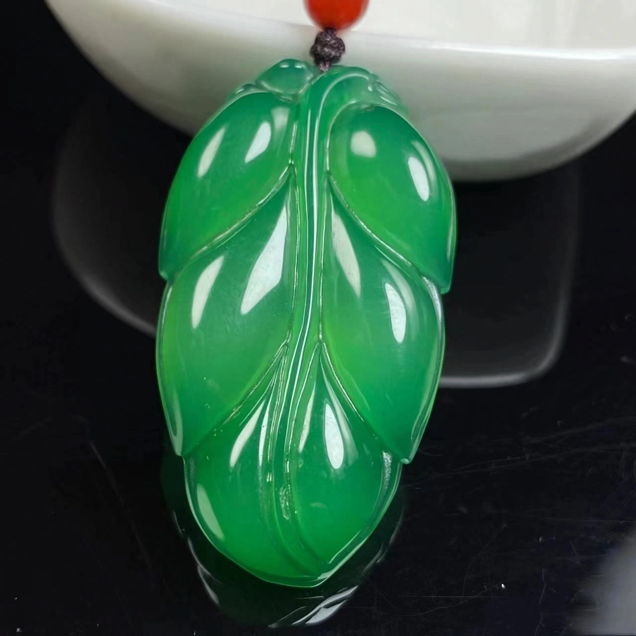 赐帛 新中式轻奢小众金枝玉叶 大业有成 玉髓 项链 男女同款情侣款