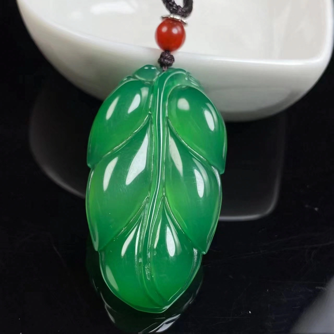 赐帛 新中式轻奢小众金枝玉叶 大业有成 玉髓 项链 男女同款情侣款