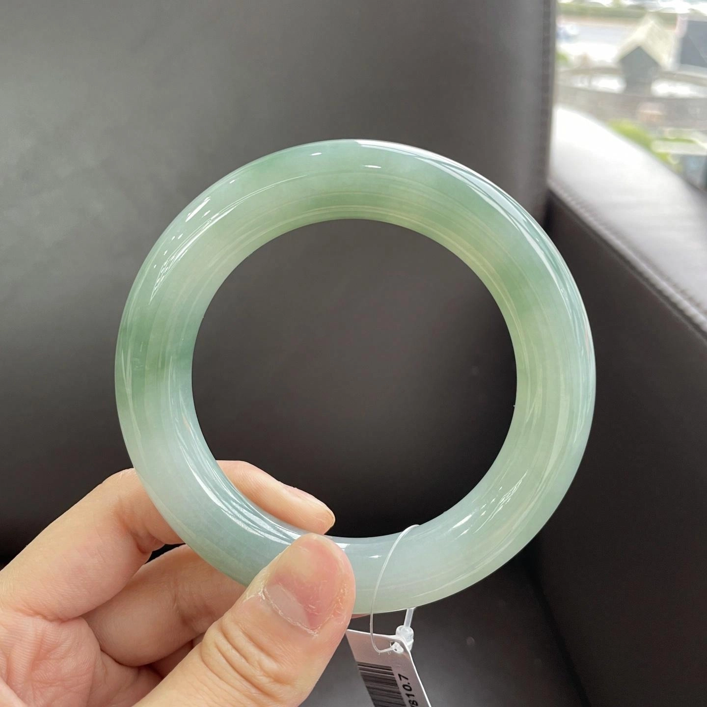 翠亨祥 果冻绿优雅大气 糯种 翡翠手镯 女款