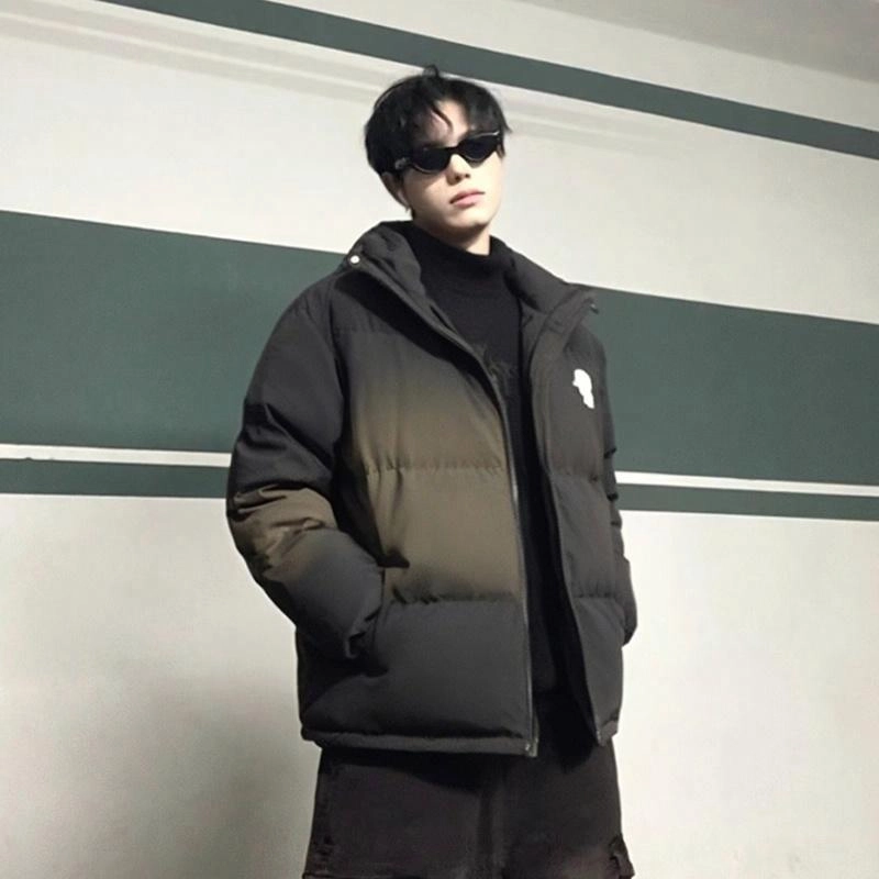 周同学 周杰伦 美式高街舒适字母印花立领保暖户外恒温时尚棉衣日常通勤简约防风无性别主义多巴胺色系面包服棉服 男女同款