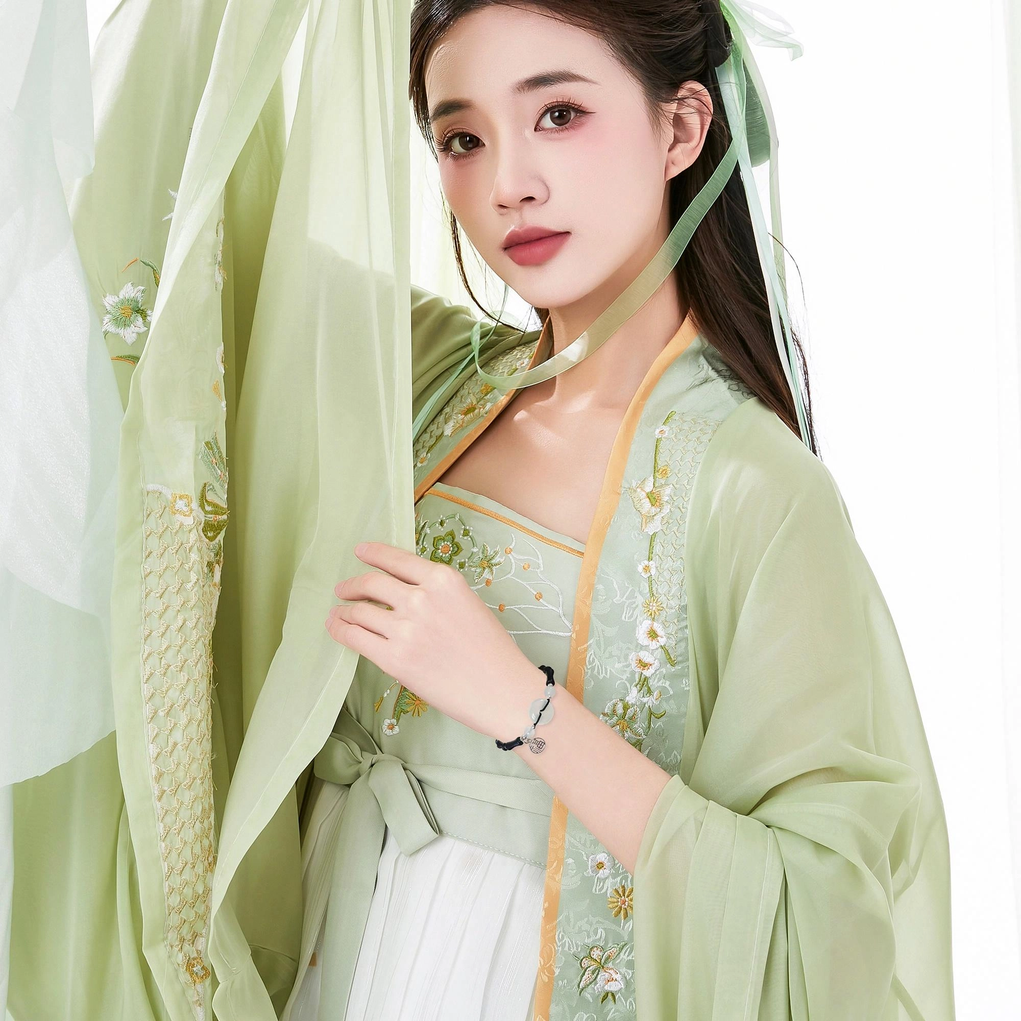唐之饰 新中式竹节福牌平安扣转运珠 国风福气满满节节高升平安复古国潮上岸考研原创设计 水晶 玉石手链 男女同款情侣款 精美礼盒