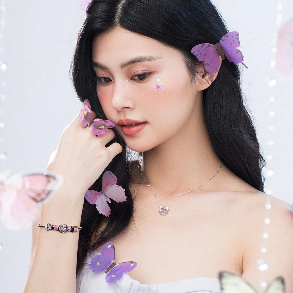 珂里 可爱气质 奇遇蝶梦手绳 甜美高级感百搭#好运 合成立方氧化锆 手链 女款