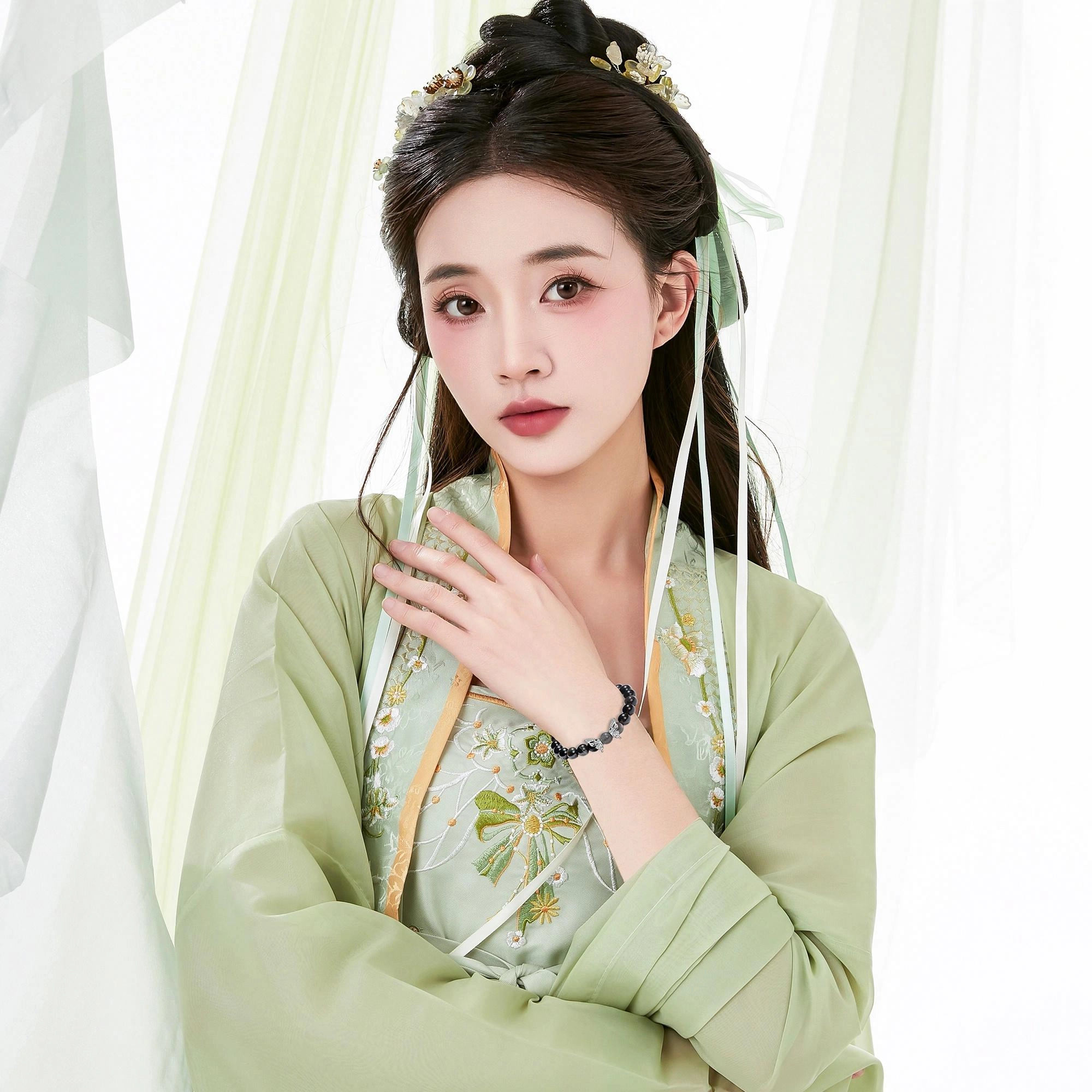 唐之饰 国风灵动蝴蝶之翼转运珠手链 新中式国潮原创设计精致百搭 水晶 玉石手串 男女同款情侣款 精美礼盒