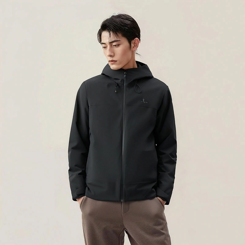 比音勒芬 防生活泼水轻户外时尚都市连帽棉服外套 男款