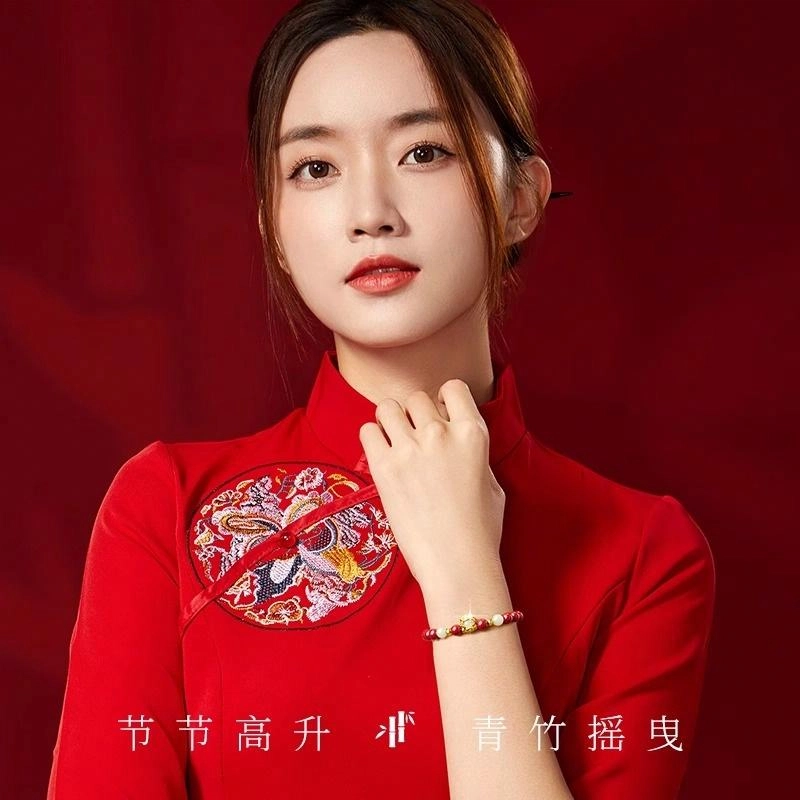 【蛇年.蛇来运转】 易明居 十二生肖蛇 本命年 新中式轻奢复古精致可爱萌趣本命佛招财纳福 小众百搭转运珠 #好运 朱砂 手串 女款
