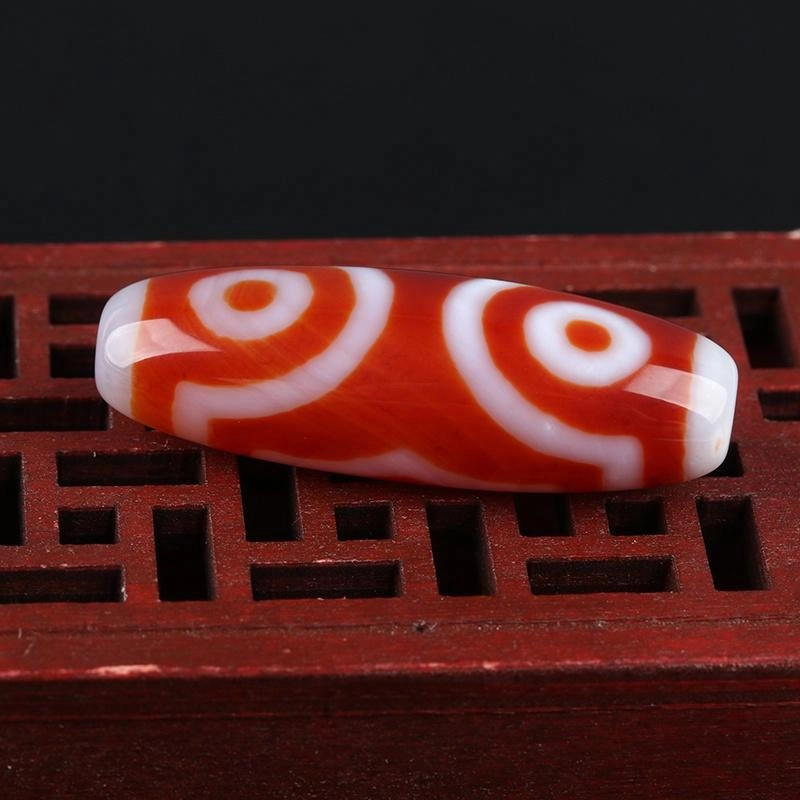 魄思澜 西藏圣物高油包浆细腻油润 红肉老三眼天珠转运招财纳福#好运礼 物 玛瑙 玉石项链 男女同款情侣款