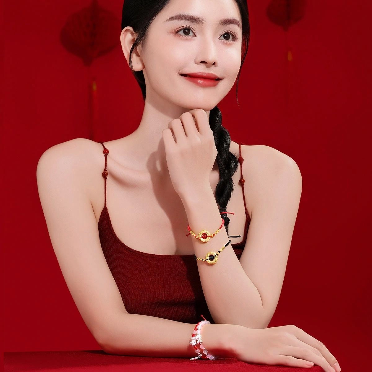 老庙 财源滚滚 貔貅宝宝 招财转运 新中式 玛瑙 手串 女款