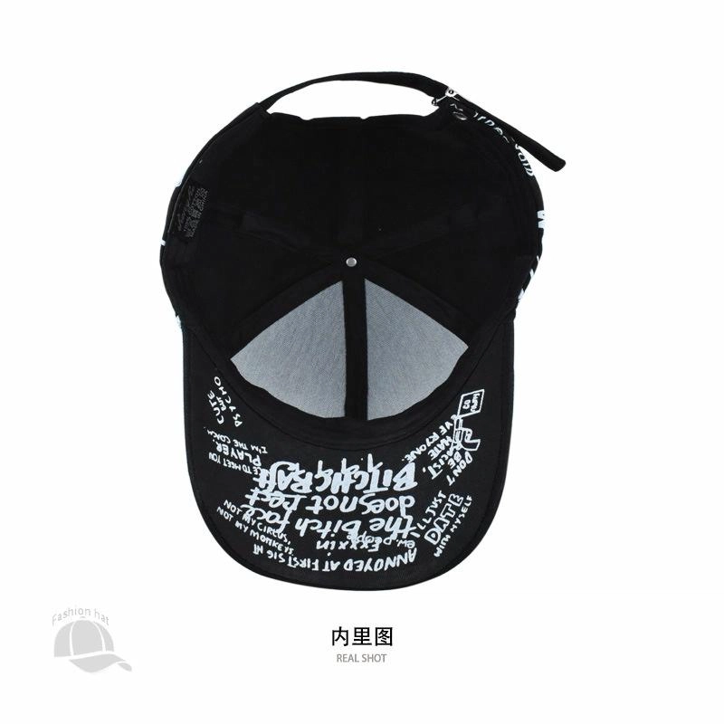 祎步康 涂鸦印花户外休闲旅行防晒遮阳 棉 鸭舌帽 男女同款情侣款