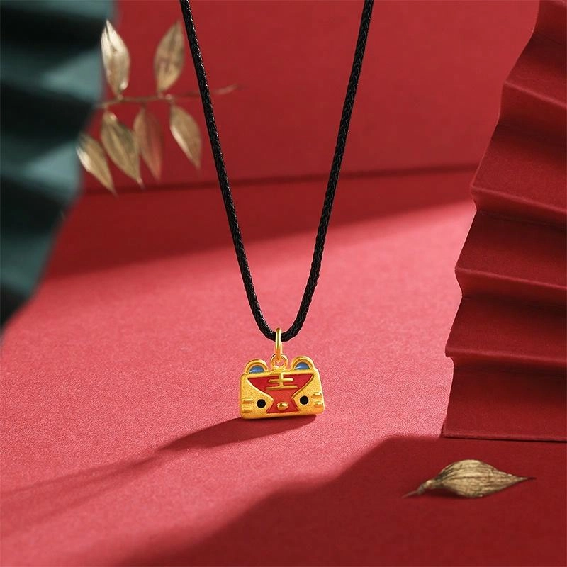 智玉云祥 小老虎 足金 一口价 黄金吊坠 男女同款情侣款