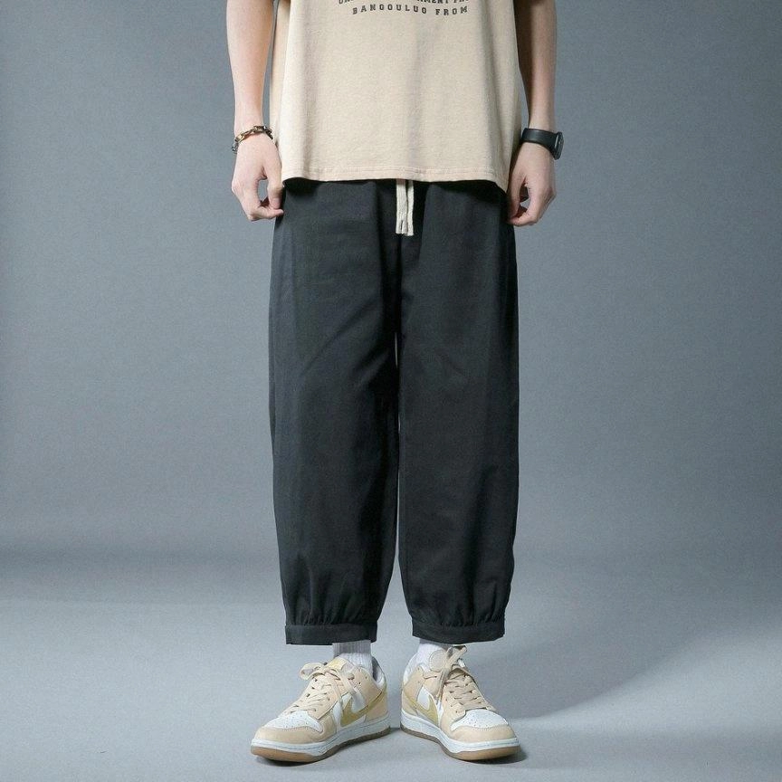 玉儿恋 束脚百搭宽松纯色休闲裤 男女同款