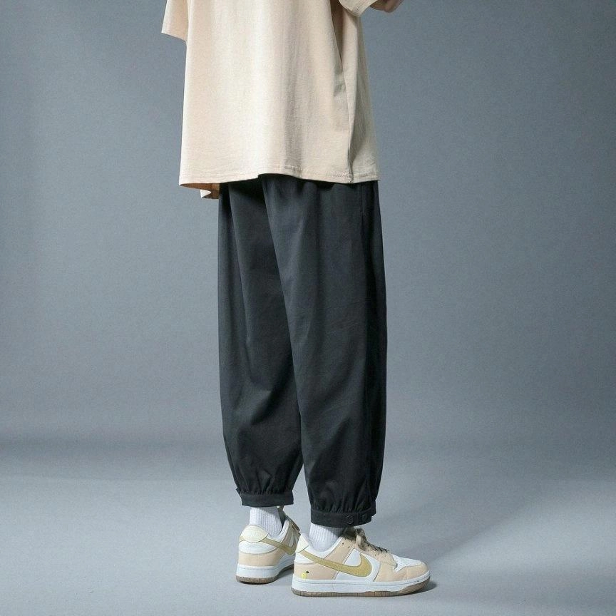 玉儿恋 束脚百搭宽松纯色休闲裤 男女同款