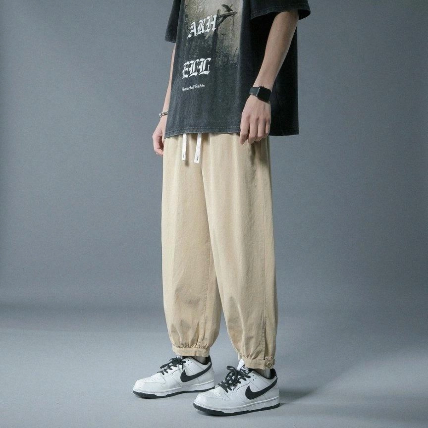 玉儿恋 束脚百搭宽松纯色休闲裤 男女同款