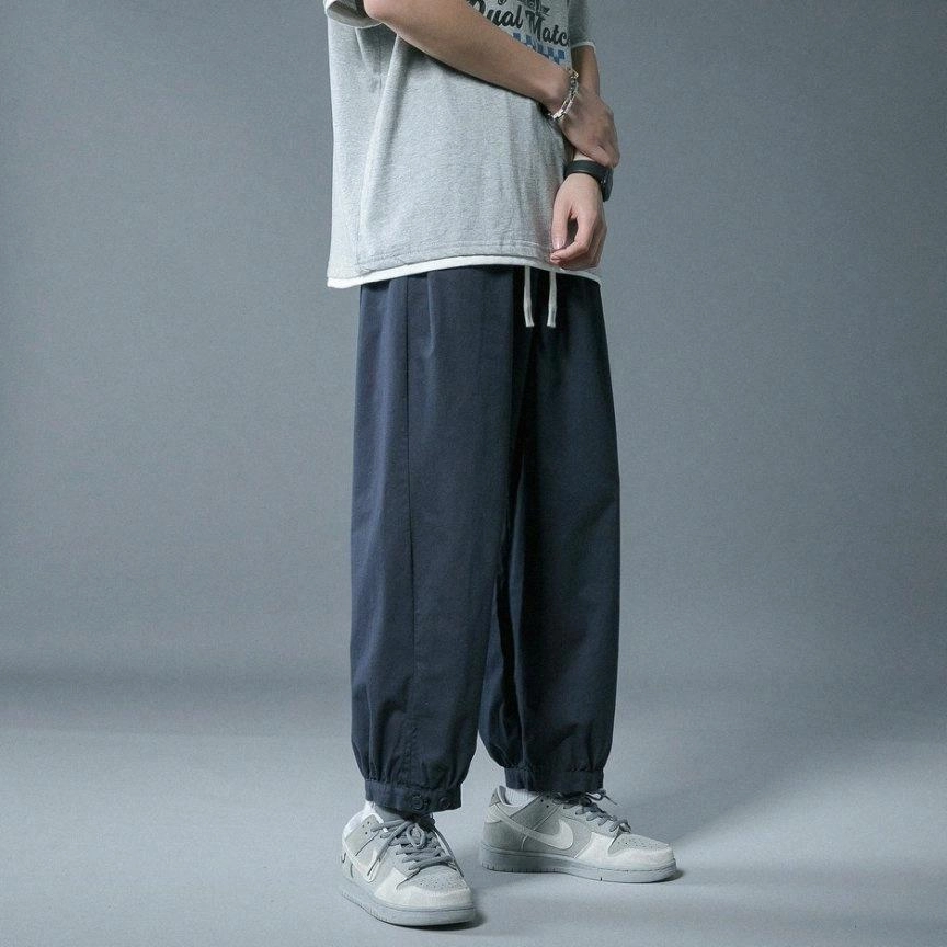 玉儿恋 束脚百搭宽松纯色休闲裤 男女同款