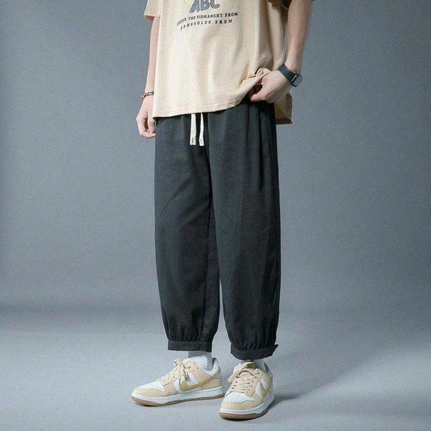玉儿恋 束脚百搭宽松纯色休闲裤 男女同款