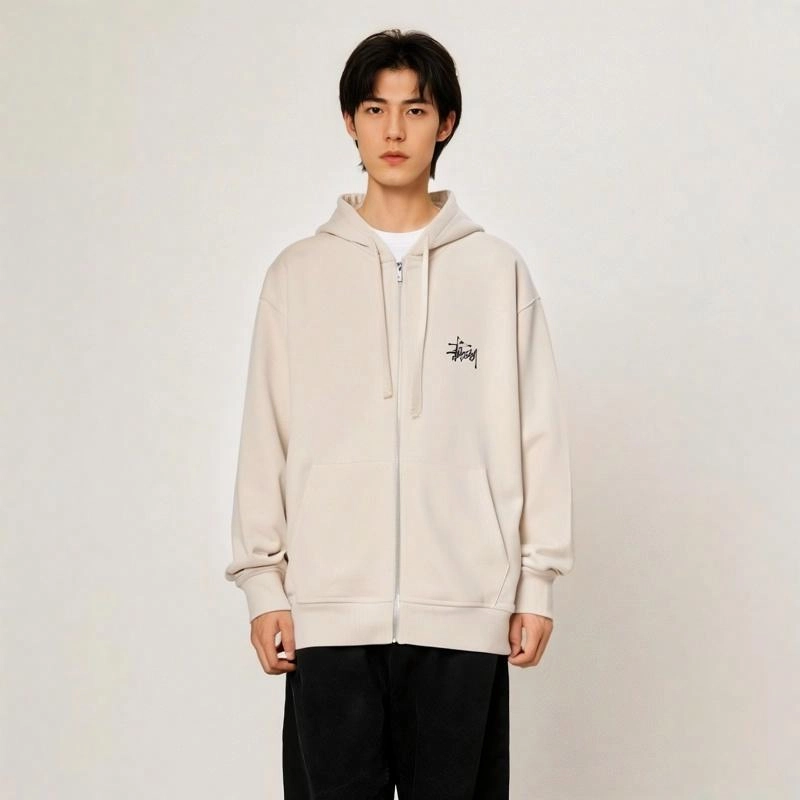 Stussy SS22 Basic Stussy Zip Hood Logo