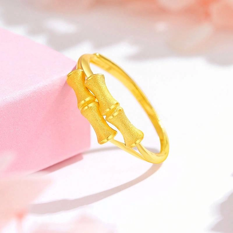 中国珠宝 节节高升 简约大气 节节高升 日常显气质 轻奢贵气高级感璀璨闪耀 细腻精致  浪漫轻奢饰爱 足金 按克计价 戒指 女款