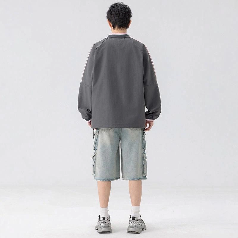 独驰 美式复古学院风日常通勤百搭宽松休闲卫衣 男女同款