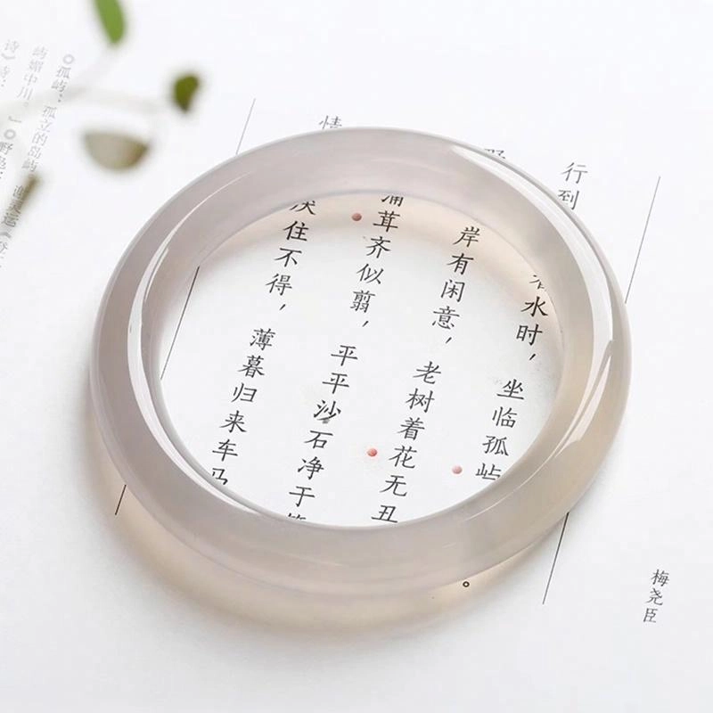 一世倾 新中式国潮气质优雅轻奢精致高级感温柔古风清冷感小众设计汉服旗袍日常百搭饰品烟灰色好运 玛瑙 手镯 男女同款情侣款