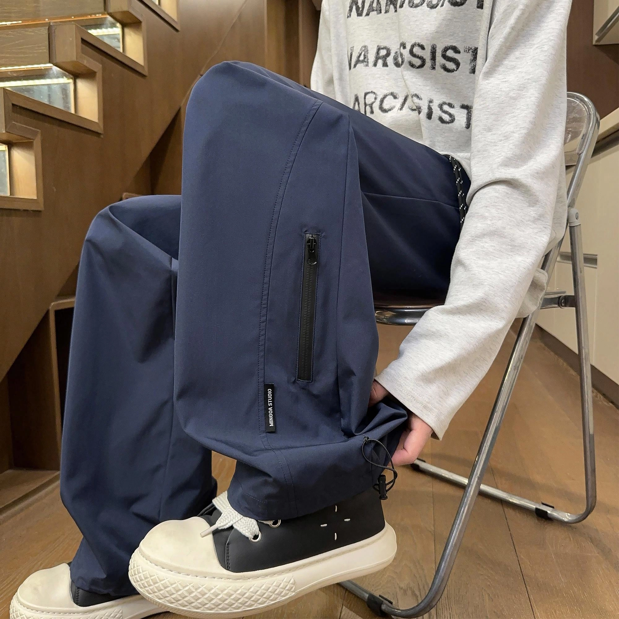 王者荣耀 鲁班七号星空梦想款 户外运动基础款设计宽松字母纯色舒适百搭直筒休闲裤 男女同款