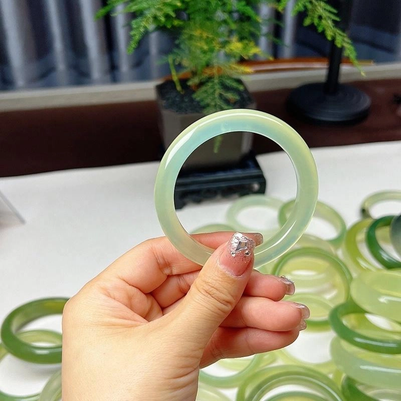 一世倾 新中式国潮青提葡萄水润清透精致轻奢优雅公主风温柔大气民族风清冷感百搭森系百搭配饰好运 玛瑙 手镯 男女同款情侣款