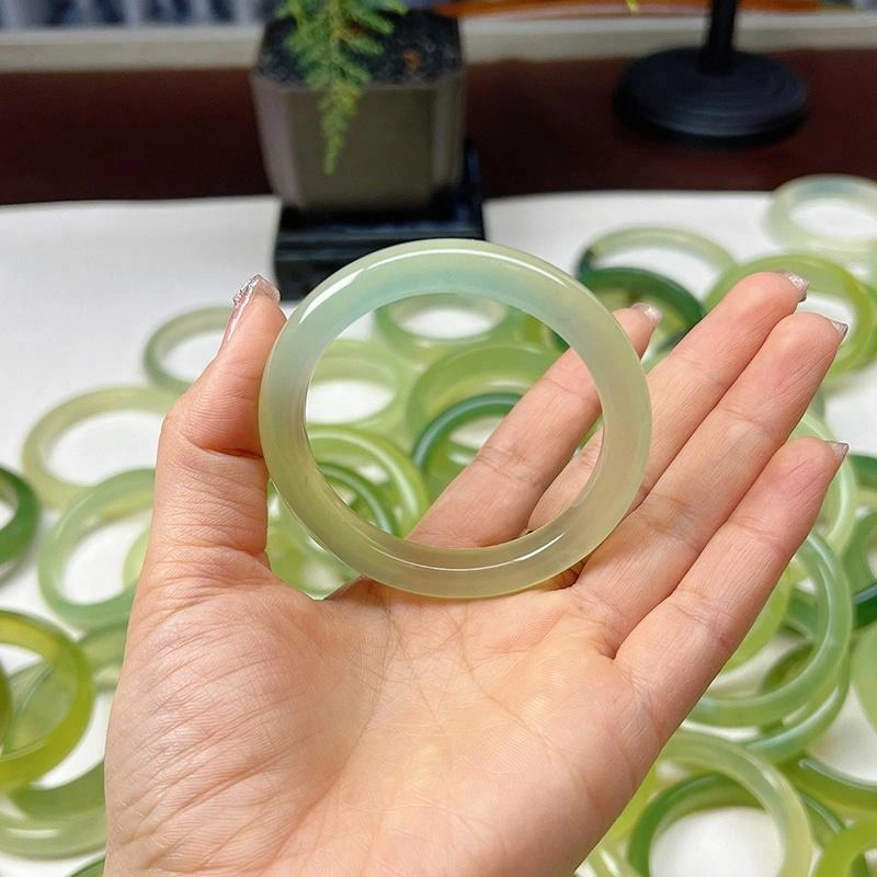 一世倾 新中式国潮青提葡萄水润清透精致轻奢优雅公主风温柔大气民族风清冷感百搭森系百搭配饰好运 玛瑙 手镯 男女同款情侣款