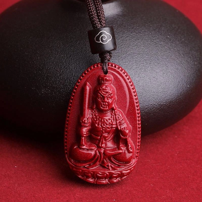 妍韵珠宝 十二生肖本命佛 平安好运吉祥护身符 再造辰砂朱砂 玉石吊坠 男女同款情侣款