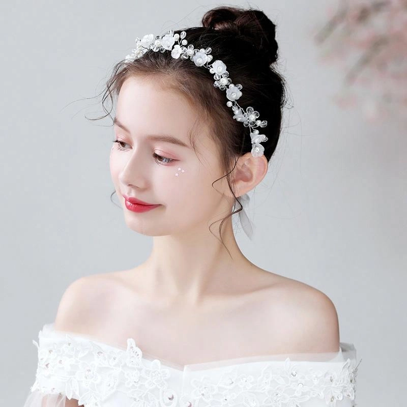 妖娆猫 超仙可爱甜美公主礼服花童发带韩式时尚百搭演出 合金 发箍 儿童款