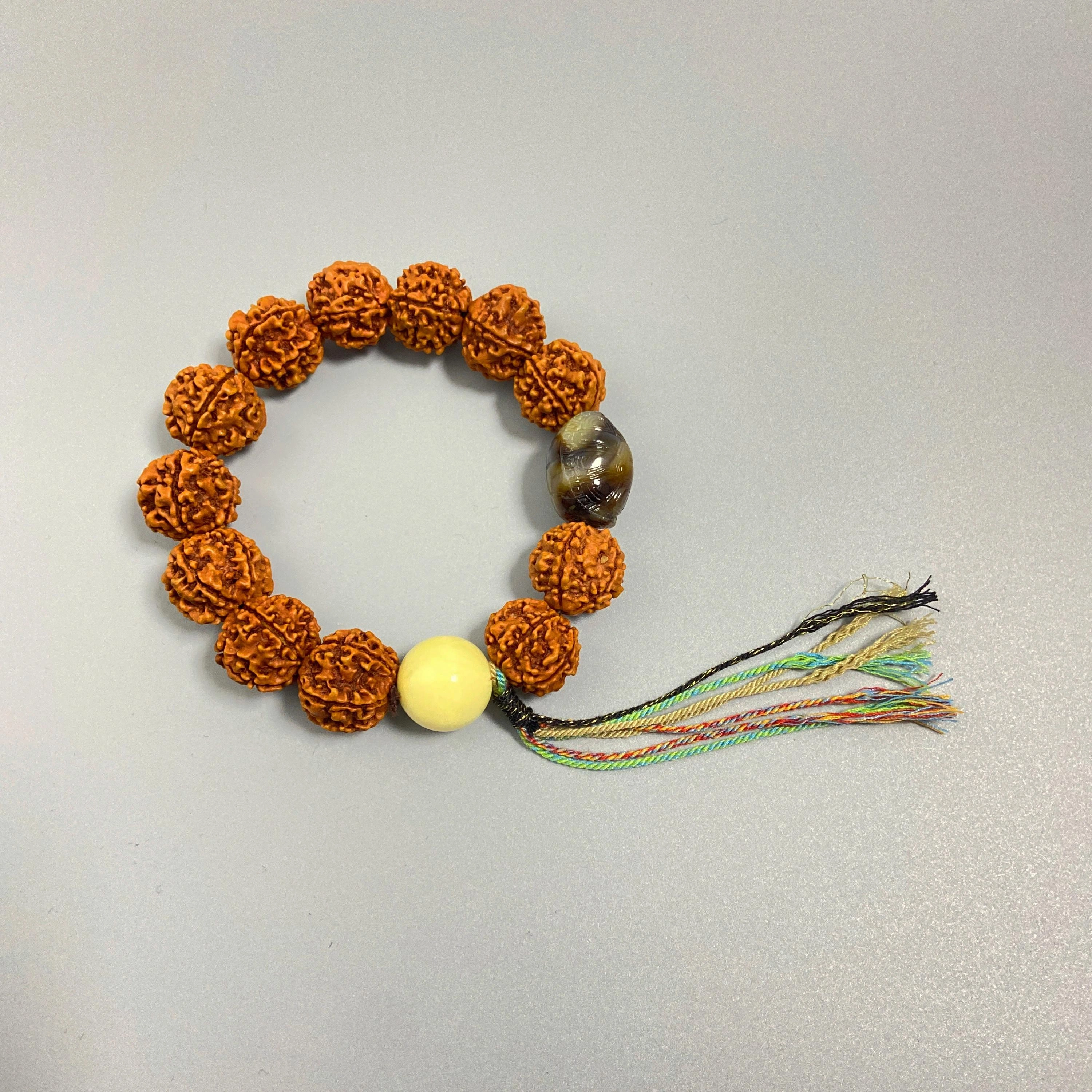 耳玺 新中式国潮复古风大颗文玩盘玩绕手揉纳福小众设计高级感佛珠#好运 金刚菩提 手串 男女同款情侣款