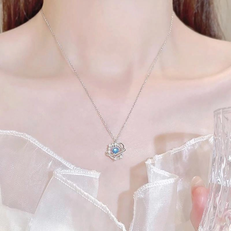万娜 梦幻星球 高级小众设计轻奢锁骨链 合金 项链 女款