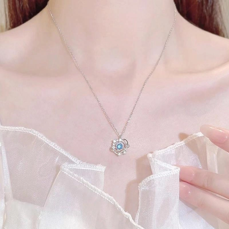 万娜 梦幻星球 高级小众设计轻奢锁骨链 合金 项链 女款
