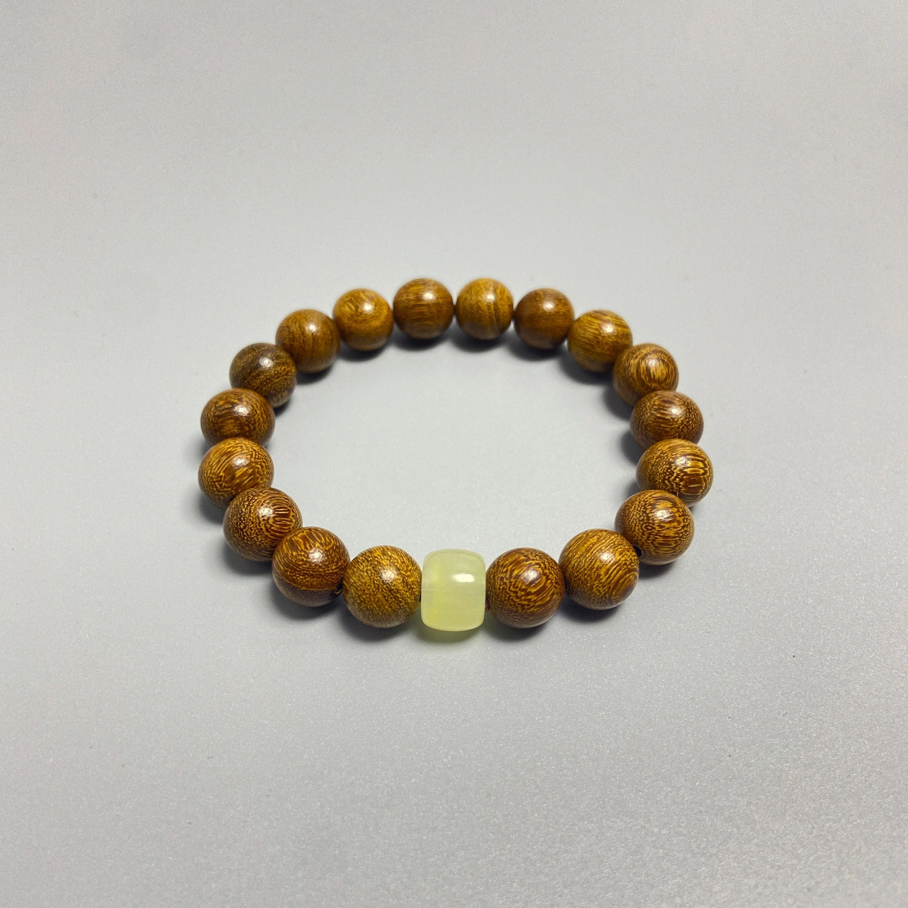 耳玺 中式国潮小众设计感古风木质文玩佛珠盘玩佩戴好运招财纳福转运念珠 檀木 手串 男女同款情侣款