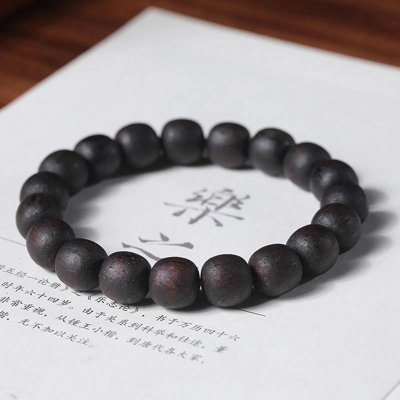 鶄鲤 老料紫黑油念珠 老型珠串 降真香 手串 男女同款情侣款