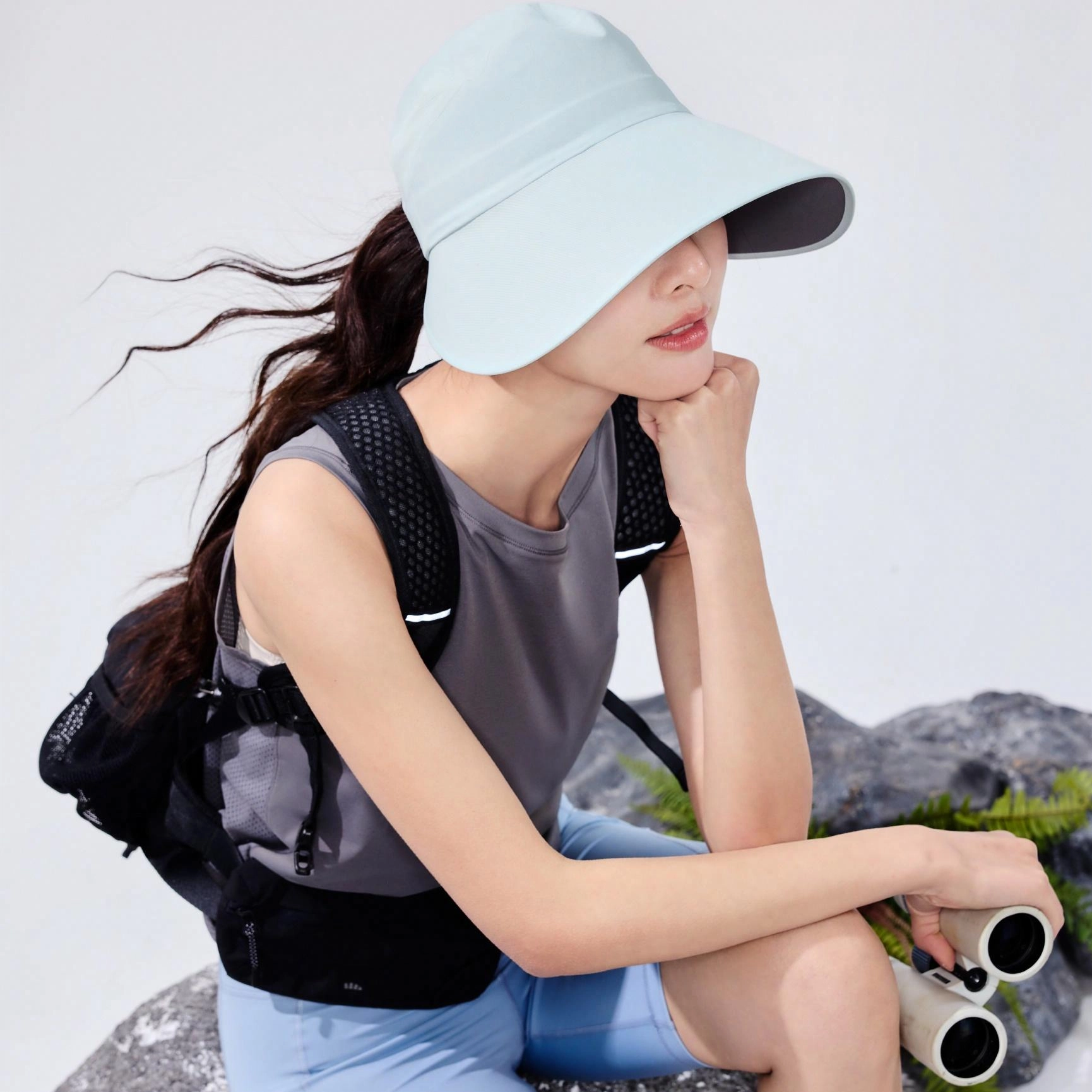 蕉下 全防护可拆卸户外遮阳 锦纶 防晒帽 女款