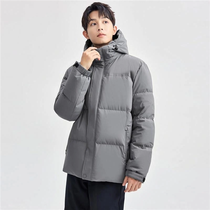 佐丹奴 拉链口袋连帽梭织羽绒服 男款