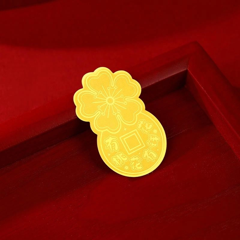 金六福吉祥 诸事【顺】意手机贴 新中式诸事皆顺招财暴富暴美暴好运正缘旺桃花高档装饰 #好运 镀金 手机贴 男女同款情侣款