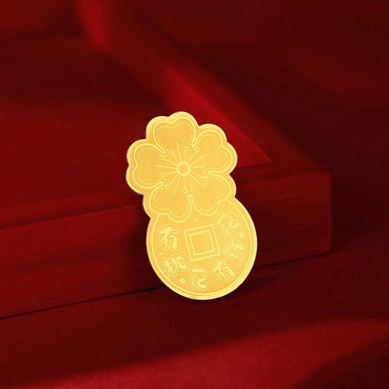 金六福吉祥 诸事【顺】意手机贴 新中式诸事皆顺招财暴富暴美暴好运正缘旺桃花高档装饰 #好运 镀金 手机贴 男女同款情侣款
