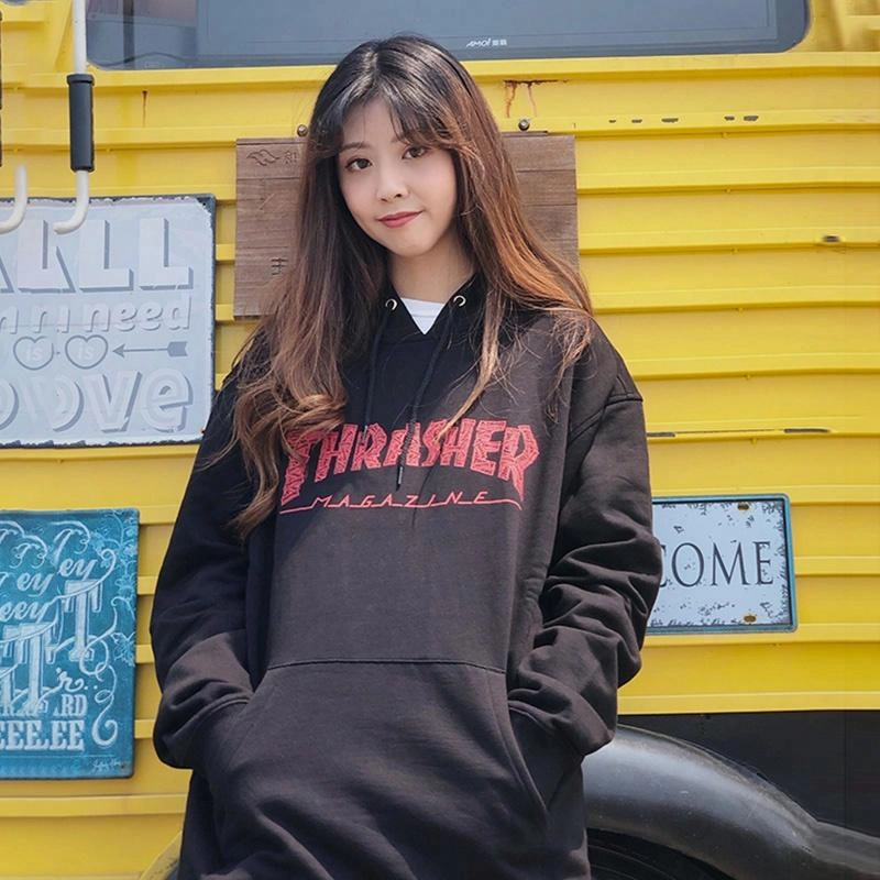 Thrasher RED COLLAGE Hoodie Logo