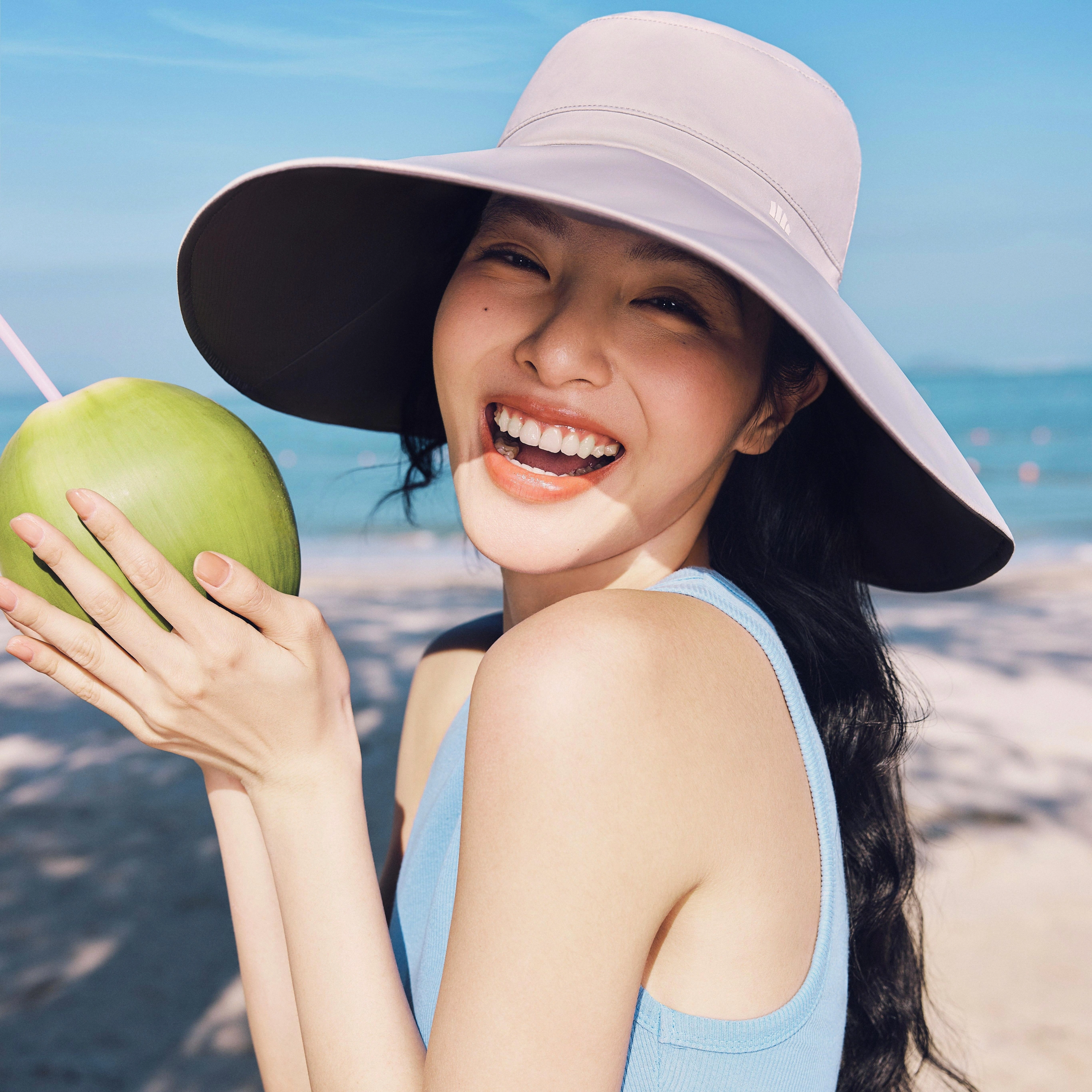 蕉下 纯色经典图案装饰设计 聚酯纤维 渔夫帽 女款 多色