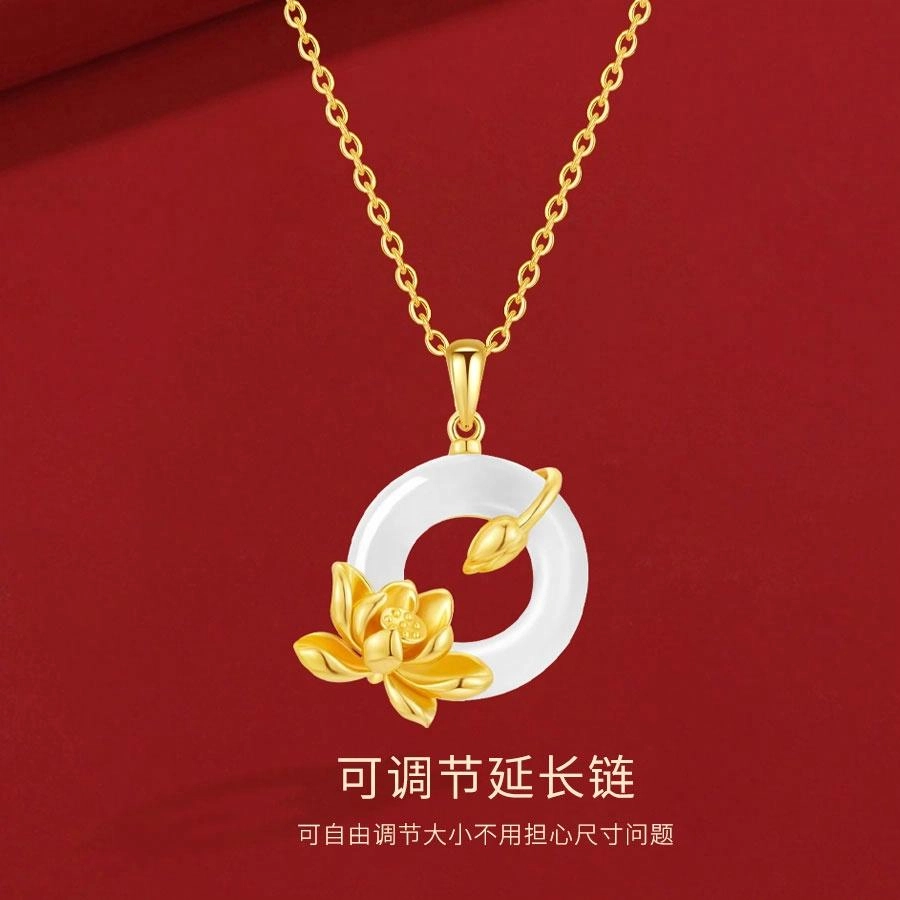 金师傅 轻奢时尚 锁骨链 玉髓 项链 男女同款情侣款