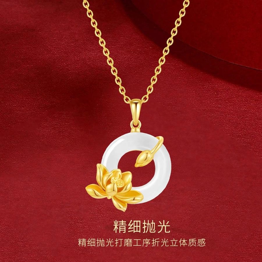 金师傅 轻奢时尚 锁骨链 玉髓 项链 男女同款情侣款