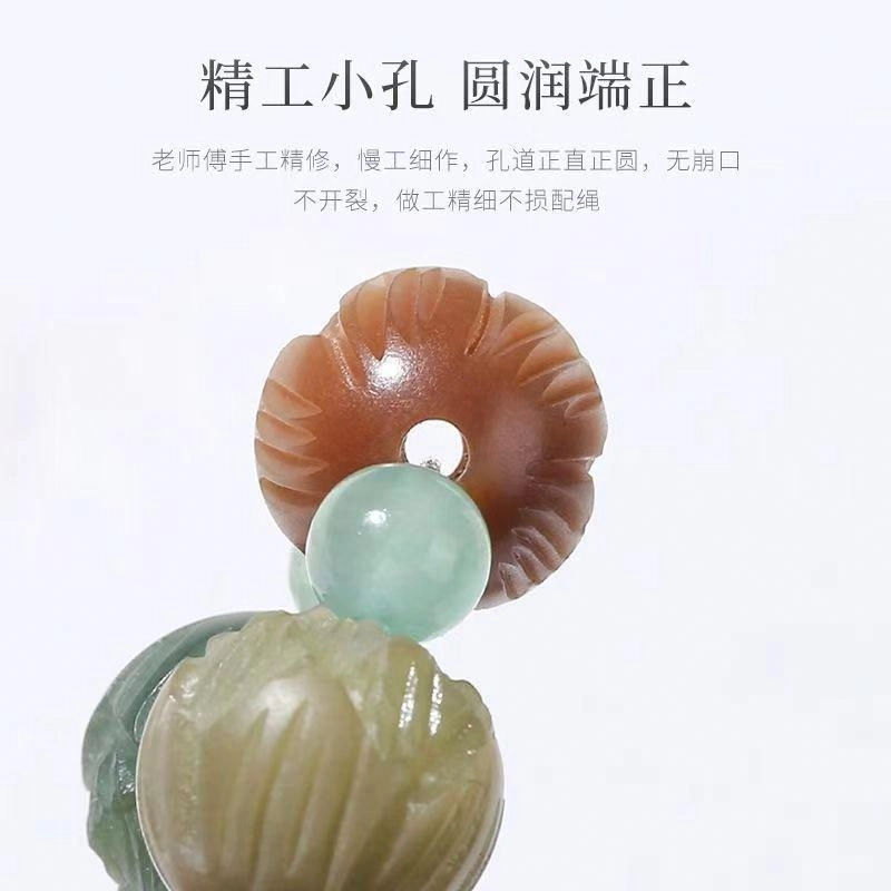九华山 步步生莲有钱花国风文玩佛珠 白玉菩提 手串 男女同款情侣款